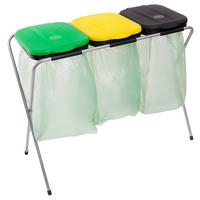Müllsackständer Easy Fix 3 ca. 96/42/78cm - Gelb/Schwarz, Kunststoff/Metall (96/42/78cm)