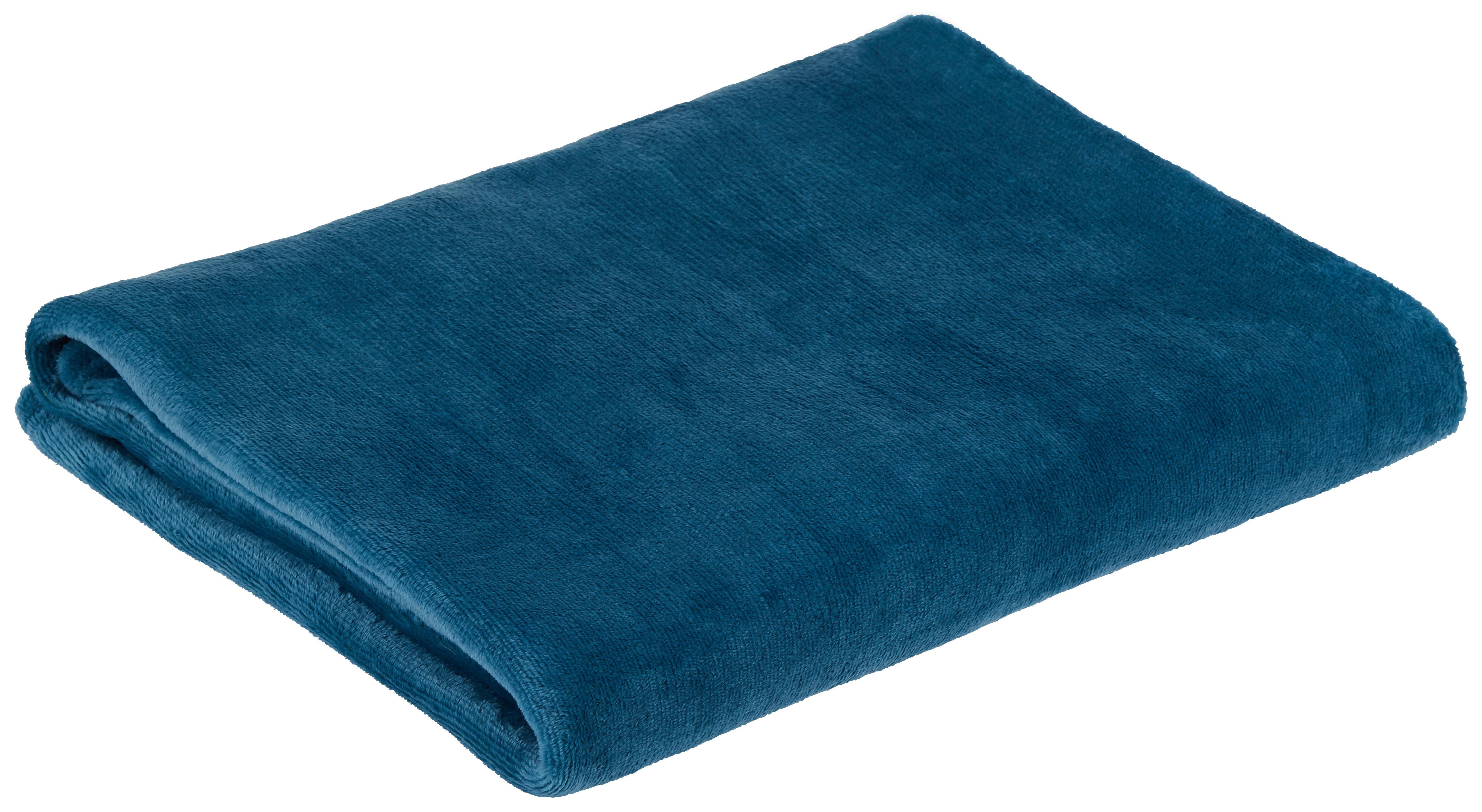 Kuscheldecke Marlies Petrol 150x200 cm - Petrol, MODERN, Textil (150/200cm) - Luca Bessoni