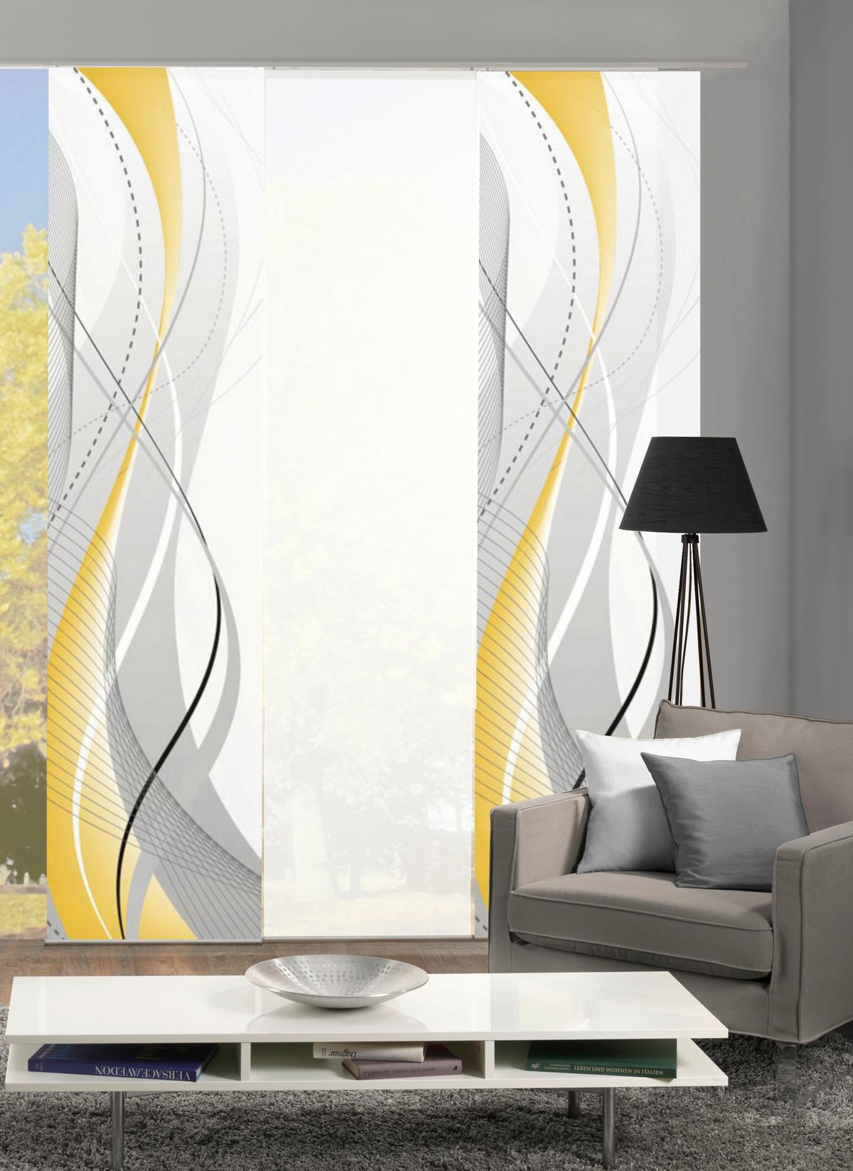 Flächenvorhang Gelb Hellgelb B: 60 cm - Gelb/Hellgelb, Design, Textil (60/245cm) - Schmidt W. Gmbh
