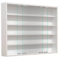 Hängevitrine Agisa L B: 77 Cm Weiß - Weiß, MODERN, Glas/Holzwerkstoff (77/60/10cm) - MID.YOU