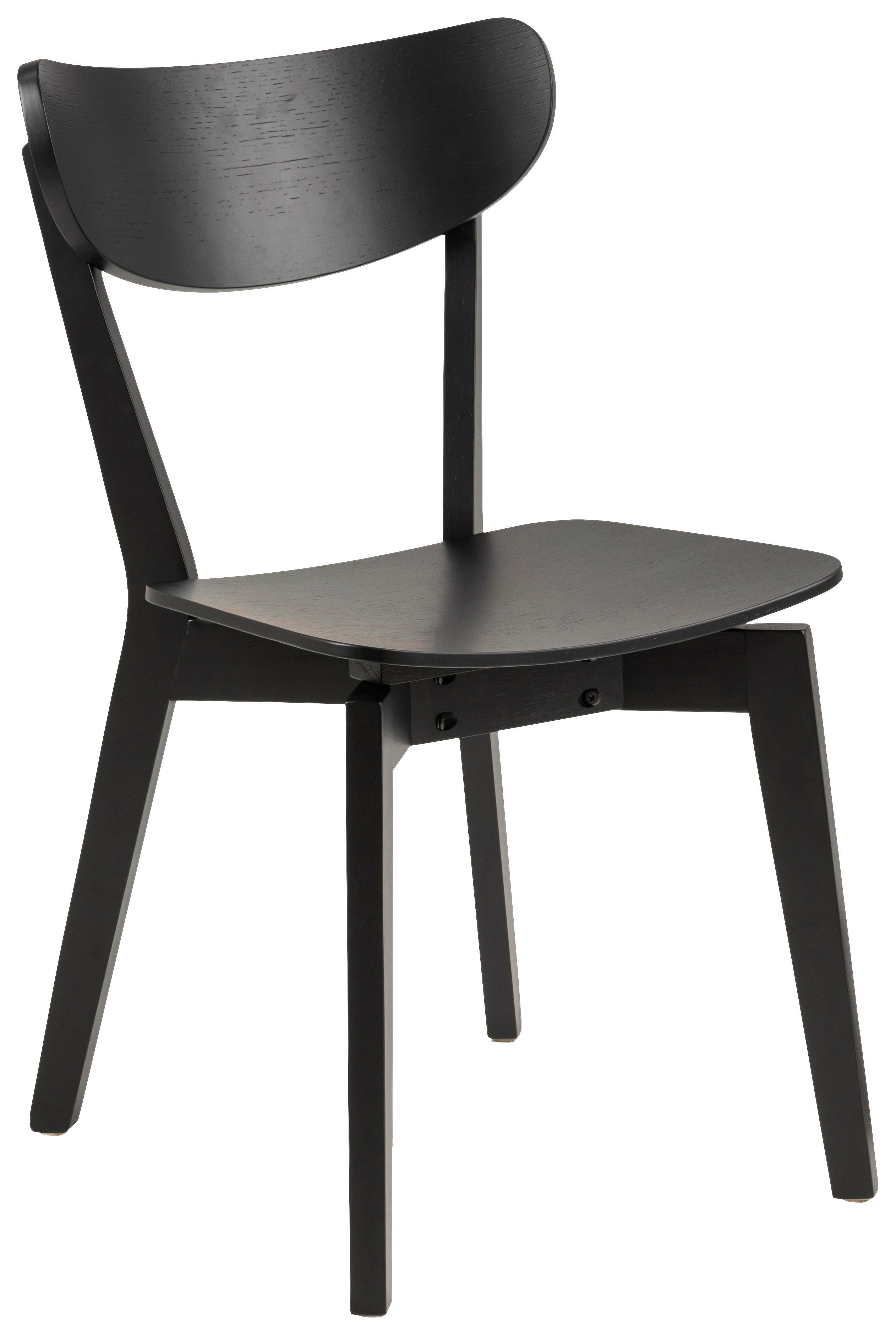 Jídelní Židle Roxby Dub Dyha Černá - barvy dubu/černá, Moderní, kompozitní dřevo (45/79,5/55cm)