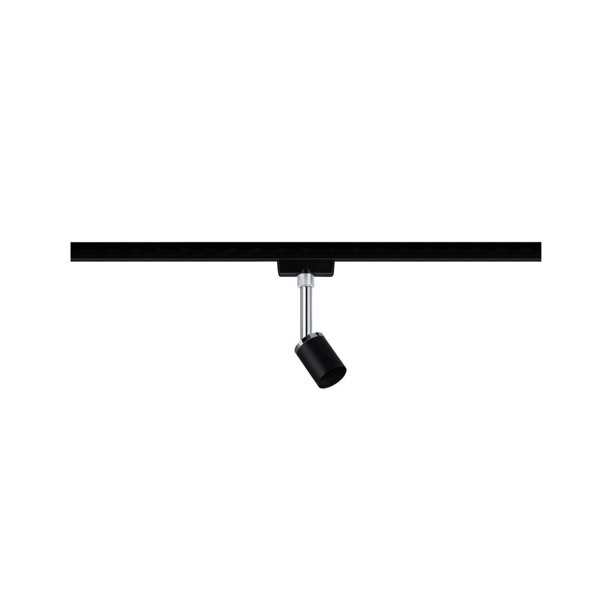 Schienensystem Urail Strahler 96911 Schwarz Matt, 1-Flammig - Schwarz, Design, Kunststoff/Metall (5.8/15.1/6.6cm) - Paulmann