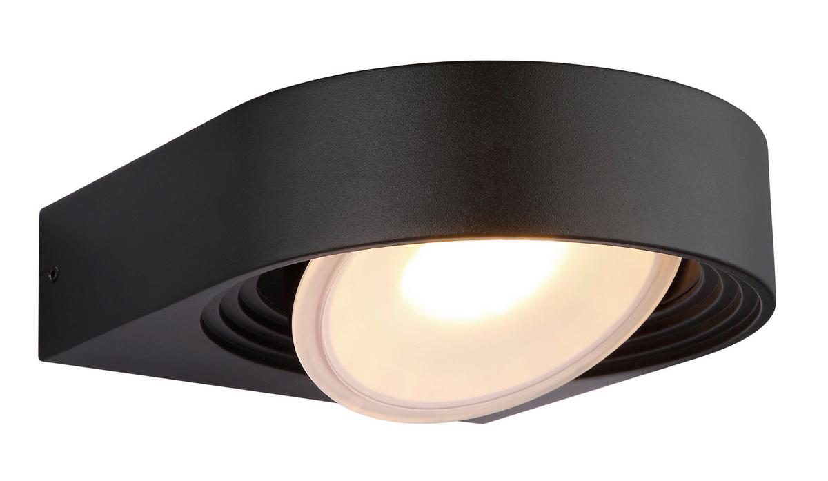 Led-außenleuchte 34322w Oko - Schwarz/Weiß, Design, Kunststoff/Metall (16/6,6cm) - Globo