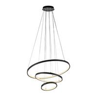 Led-pendelleuchte 15070-18 - Schwarz, Design, Kunststoff/Metall (60,5/60,5/150cm)