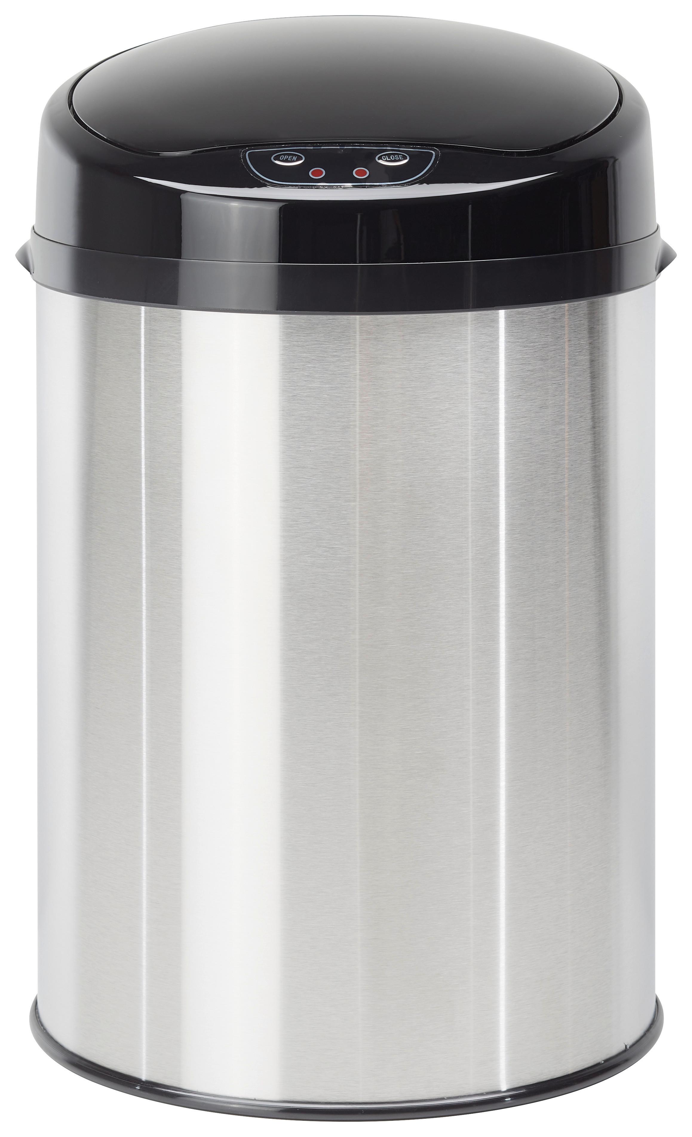 Odpadkový koš ECHTWERK SENSOR - čierna/farba ušľachtilej ocele, Trend, kov/plast (24,5/37,5cm) - Echtwerk
