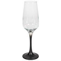 SKLENICE NA SEKT NINI - černá/čiré, Moderní, sklo (4,5/22,6cm) - Premium Living