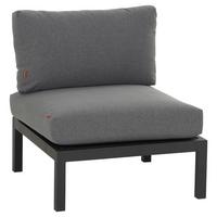Loungesessel Aus Aluminium Mit Kissen - Anthrazit, MODERN, Metall (70/70/84cm) - Siena Garden