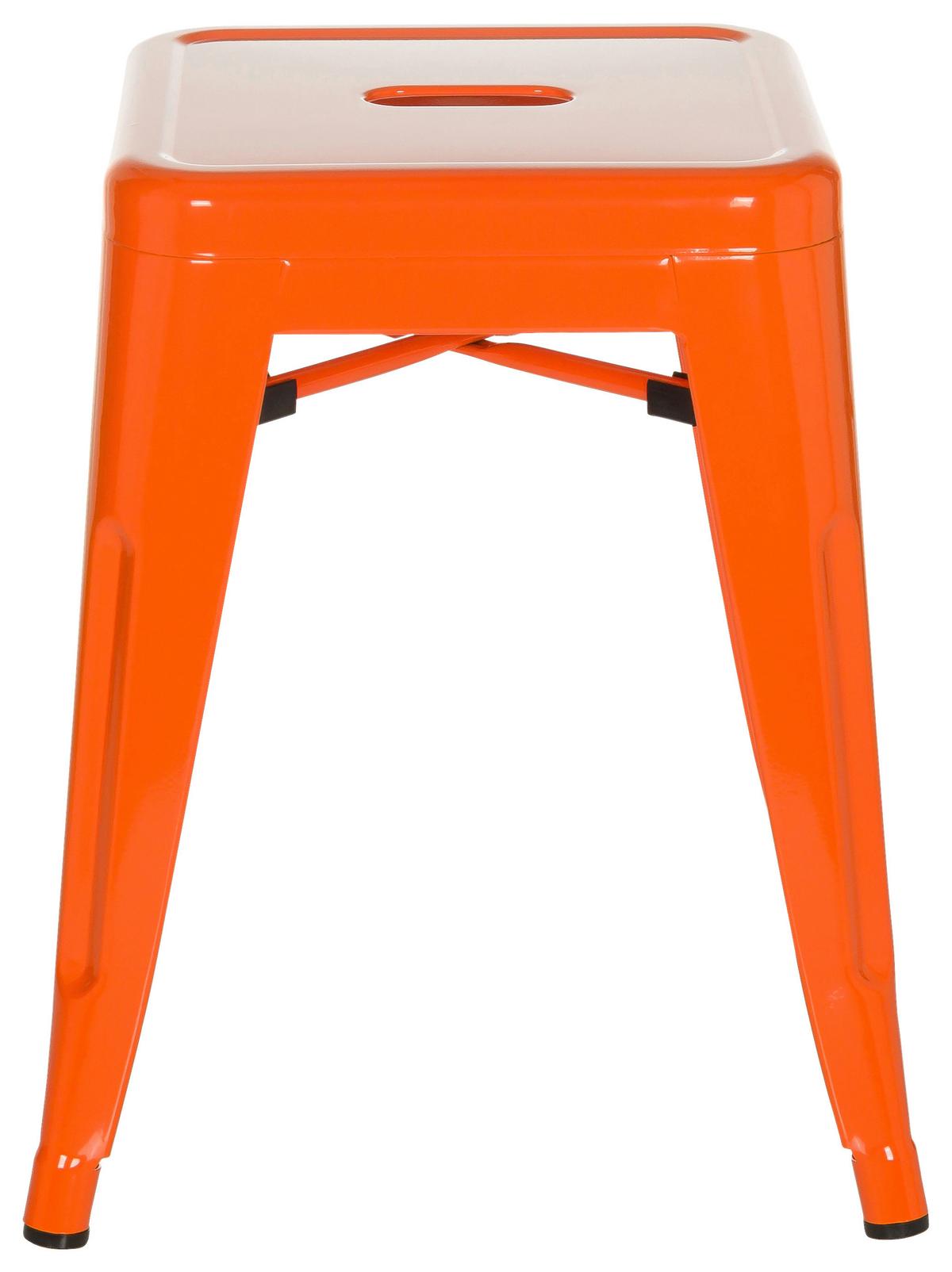 Hocker Vantaggio Stahl Orange H: 46 Cm Stapelbar - Orange, Basics, Metall (39/46/39cm) - MID.YOU