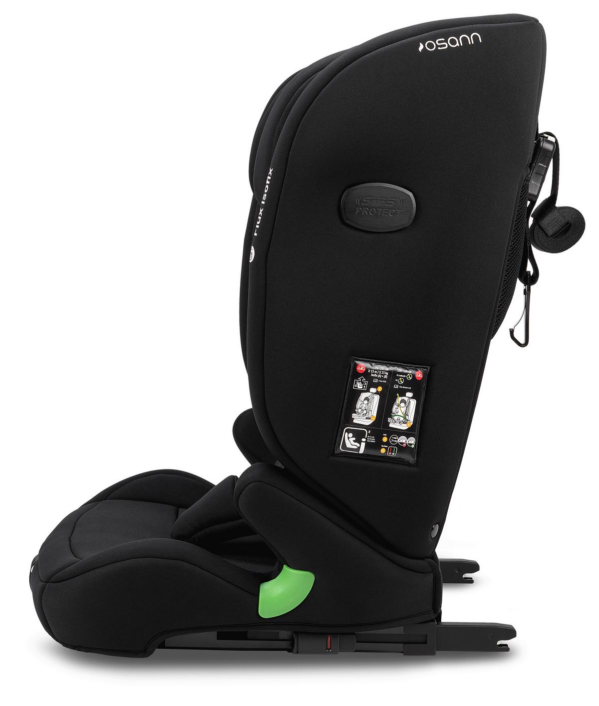 Kinderautositz Flux Isofix - Schwarz/Grau, Basics, Kunststoff/Textil (44/61.5/47cm) - Osann