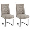 Schwingstuhl-set Maria-Xxl - Taupe/Schwarz, MODERN, Textil/Metall (45/95/60cm) - MID.YOU