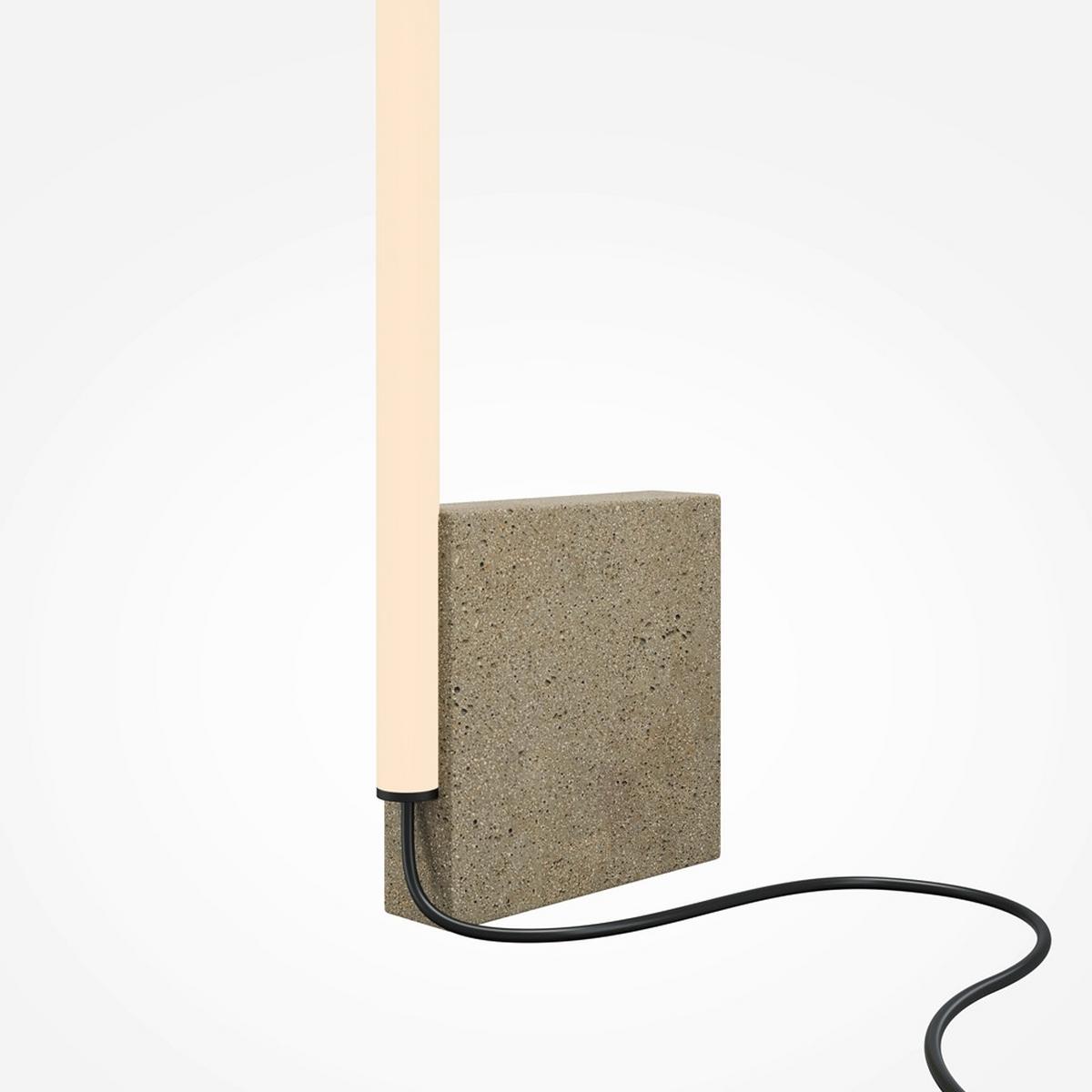 Stehleuchte Solid - Grau, MODERN, Stein (20/5/128,2cm) - MAYTONI