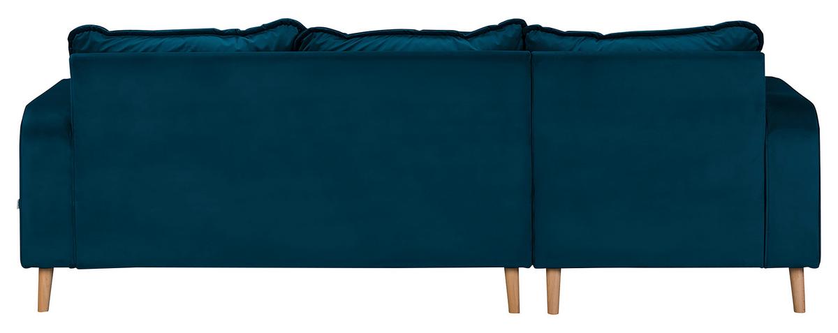 Ecksofa Beata Blau S: 150x230 cm - Wengefarben/Blau, Design, Textil (150/230cm) - Livetastic