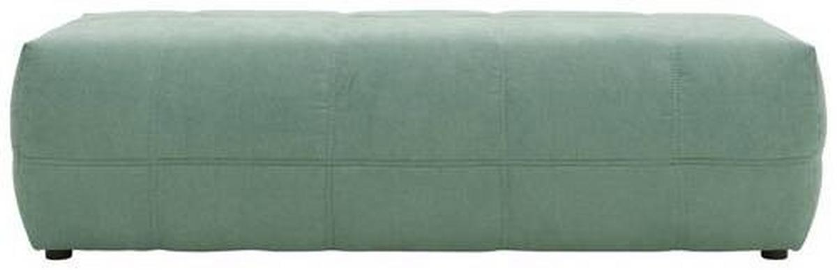 Hocker Brandon Mintgrün Sitz Gepolstert H: 60 cm - Schwarz/Mintgrün, Design, Textil (150/60/40cm) - MID.YOU