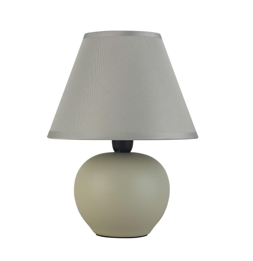 Tischlampe Cindy Taupe mit Schnurschalter - Taupe/Schwarz, ROMANTIK / LANDHAUS, Keramik/Kunststoff (18/24cm) - James Wood