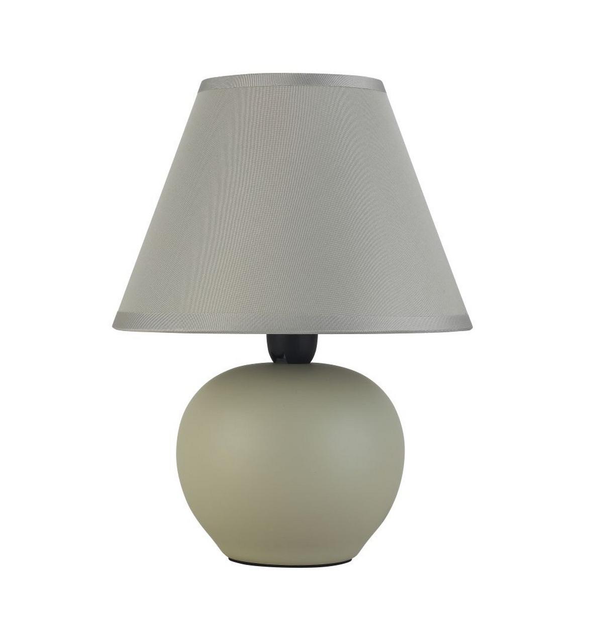 Tischlampe Cindy Taupe Mit Schnurschalter - Taupe/Schwarz, ROMANTIK / LANDHAUS, Keramik/Kunststoff (18/24cm) - James Wood