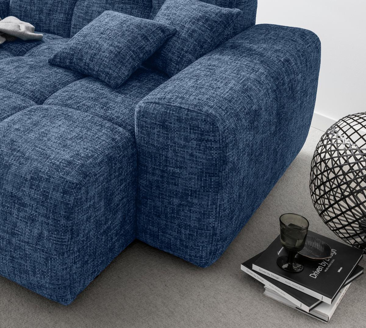 XXL-Sessel Bosco, Blau B: 181 cm - Blau, MODERN, Textil (181/87/155cm) - Livetastic