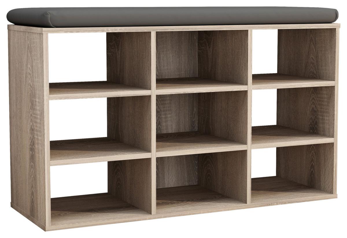 Schuhregal Hinsol Sonoma Eiche, 80 cm - Sonoma Eiche, Design, Holzwerkstoff (80/50/30cm) - MID.YOU