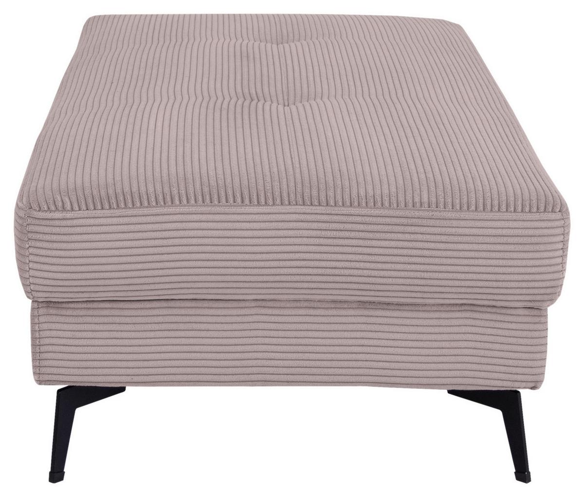 Hocker Zero Rosa B: 140 cm - Schwarz/Rosa, Trend, Textil (140/46/80cm)