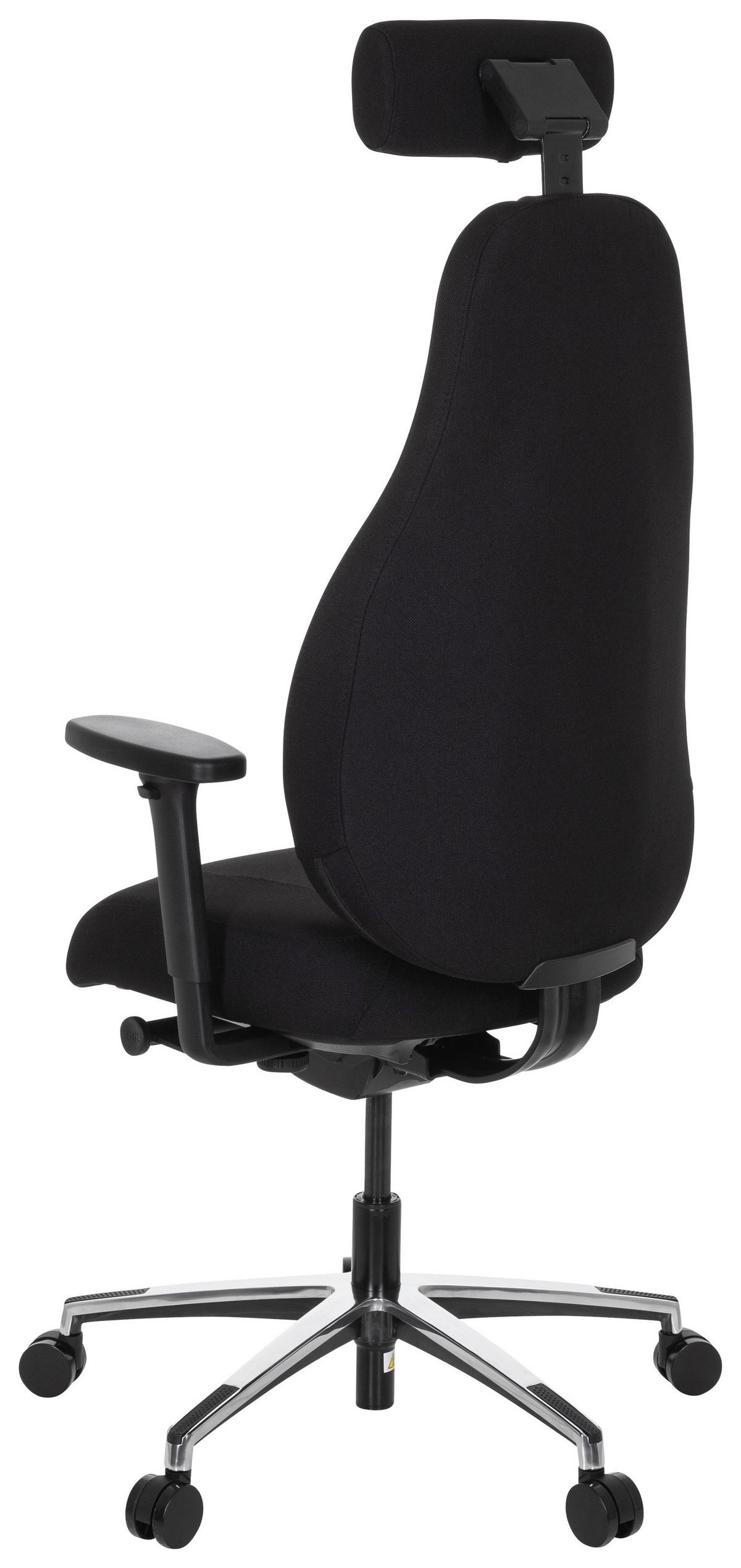 Drehstuhl Resistio Armstützen Schwarz Bis 150kg - Schwarz, MODERN, Kunststoff/Textil (71/140/62cm) - MID.YOU