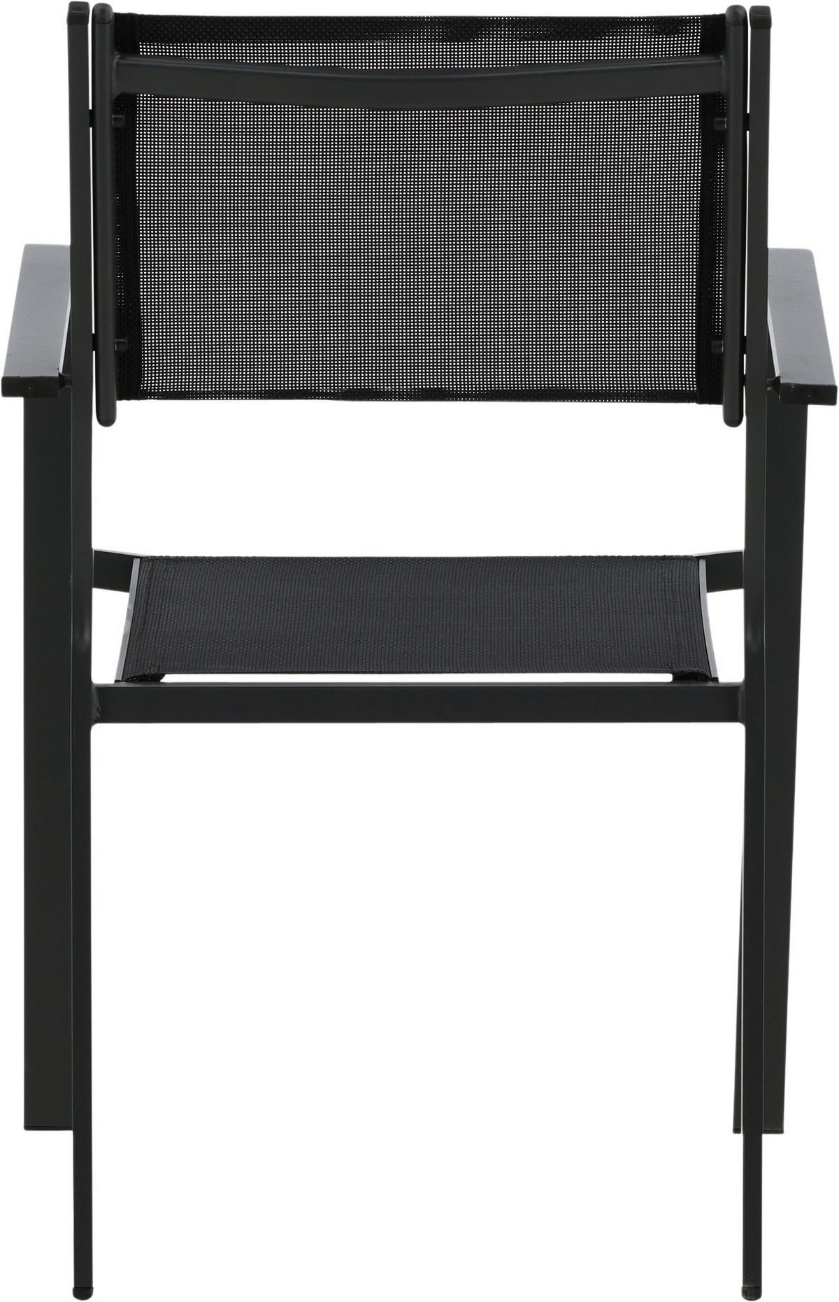 Stapelsessel Copacabana - Schwarz, KONVENTIONELL, Textil/Metall (56.5/88/61cm) - Gardenson