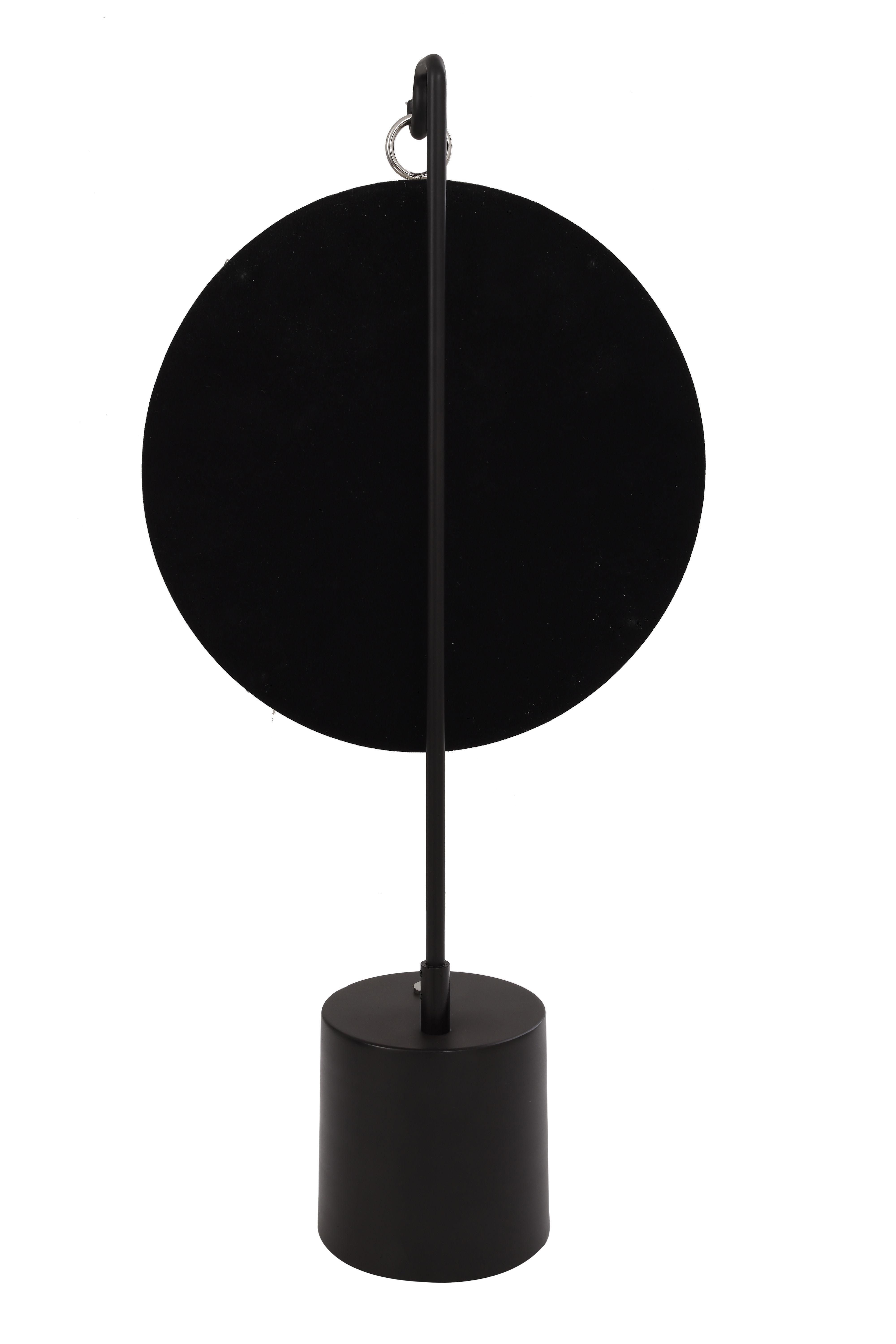 Tischspiegel Eleganca Silber/Schwarz H: 65 cm - Silberfarben/Schwarz, MODERN, Glas/Metall (30/65/13cm)