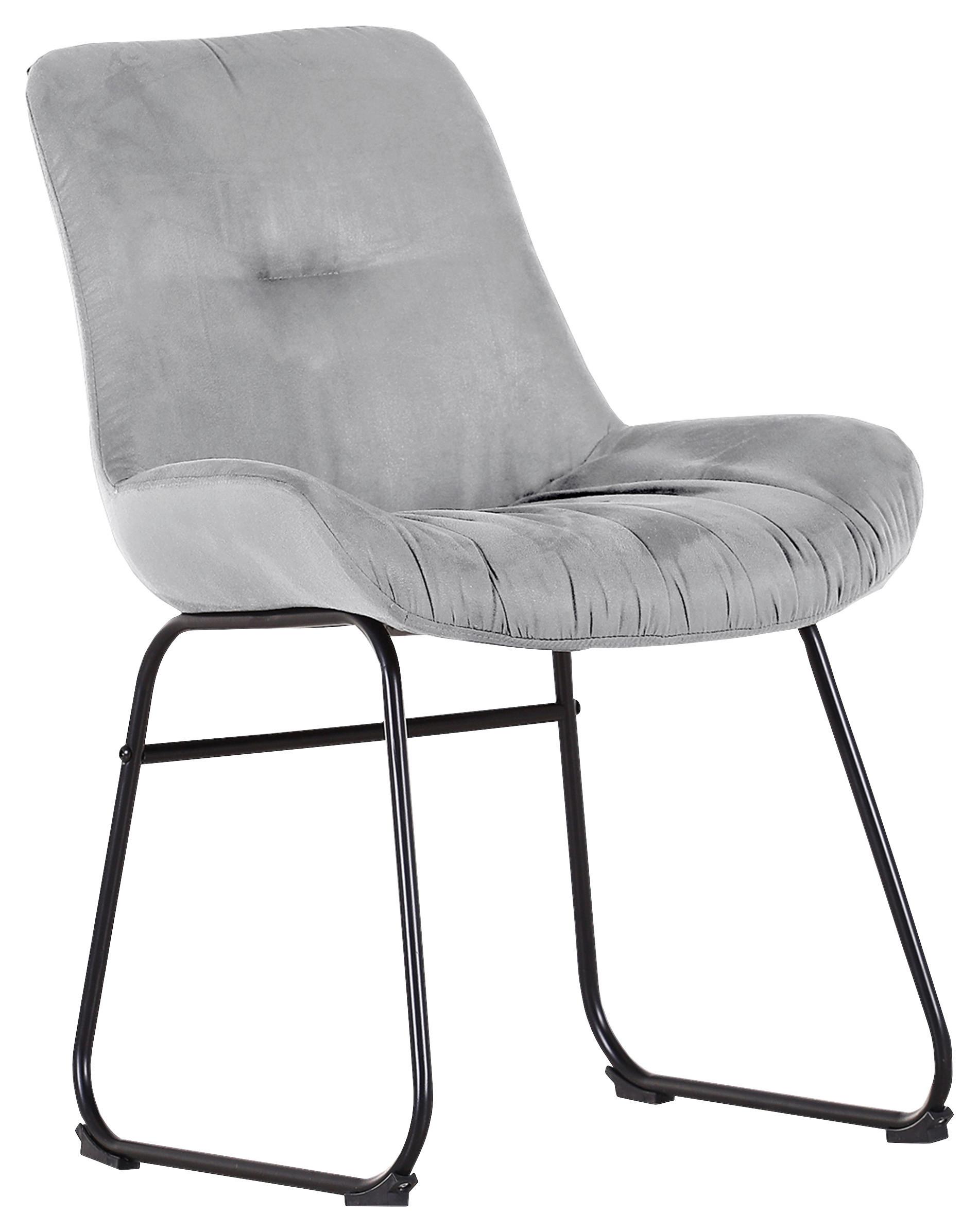 Sessel Pop - Hellgrau/Schwarz, Design, Textil (55/84/62cm) - Livetastic