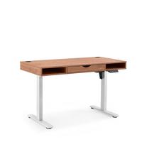 Schreibtisch Worktime Style Weiß/Eichefarben L: 120cm - Eichefarben/Weiß, MODERN, Holz/Metall (120/60/72-110cm) - MID.YOU