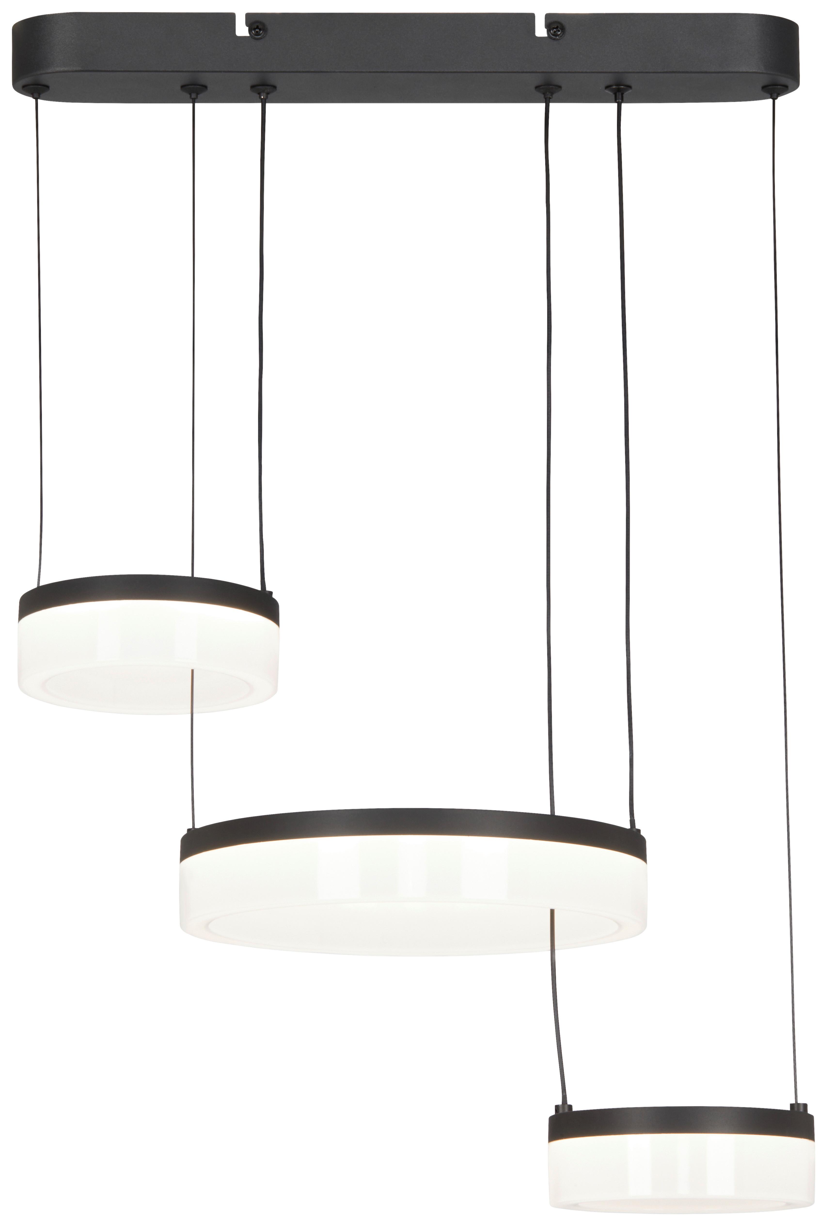 Led-hängeleuchte, 3800k Gutzi - Schwarz, MODERN, Kunststoff/Metall (40/23/50cm)