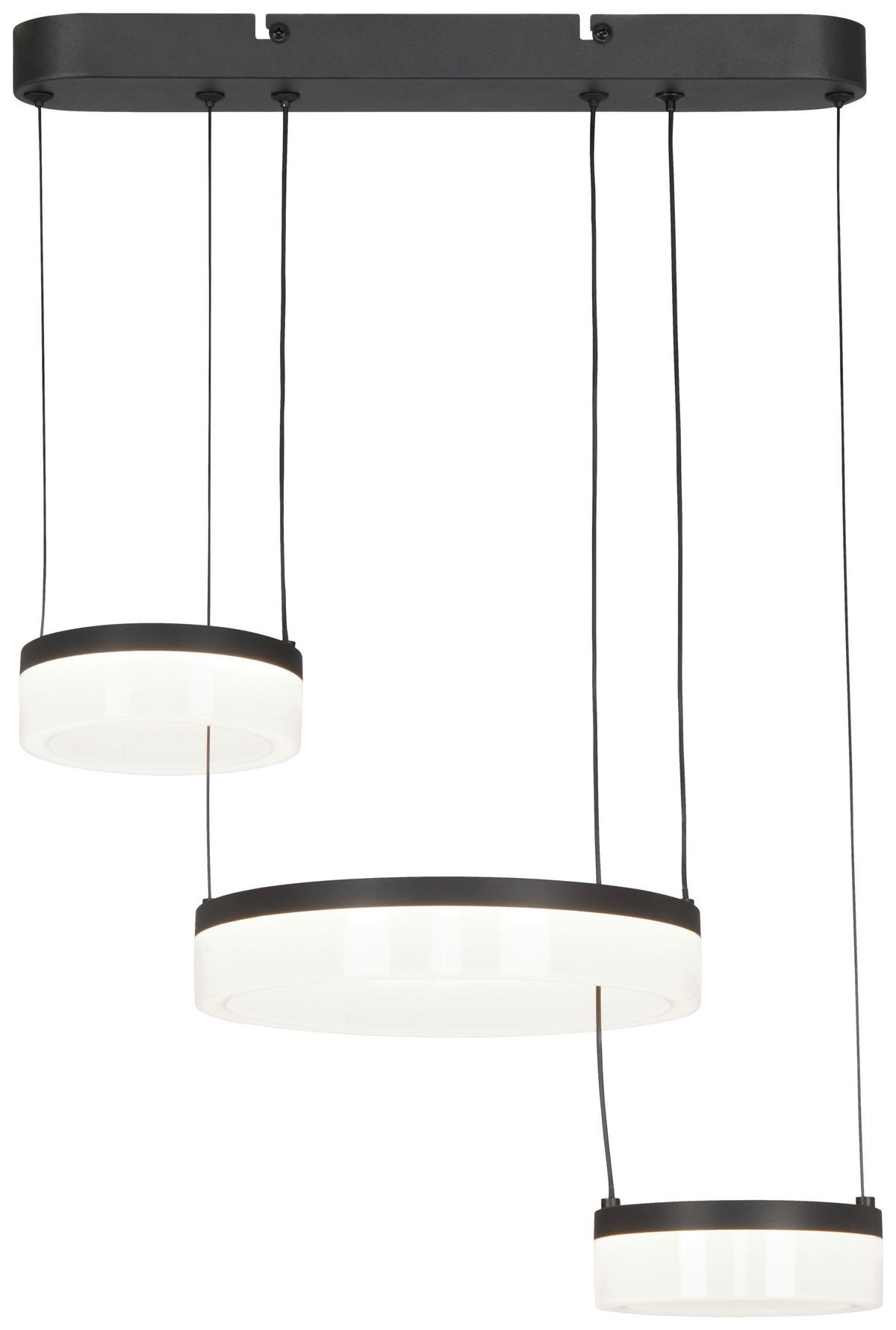 LED-Hängeleuchte, 3800k Gutzi - Schwarz, MODERN, Kunststoff/Metall (40/23/50cm)