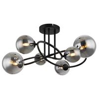 LED-Deckenleuchte 56133-6d - Schwarz, Design, Glas/Metall (62/59/35cm) - Globo