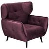 Široké křeslo ARIANA, vínově červené - vínově červená, Moderní, textil (103/105/98cm)