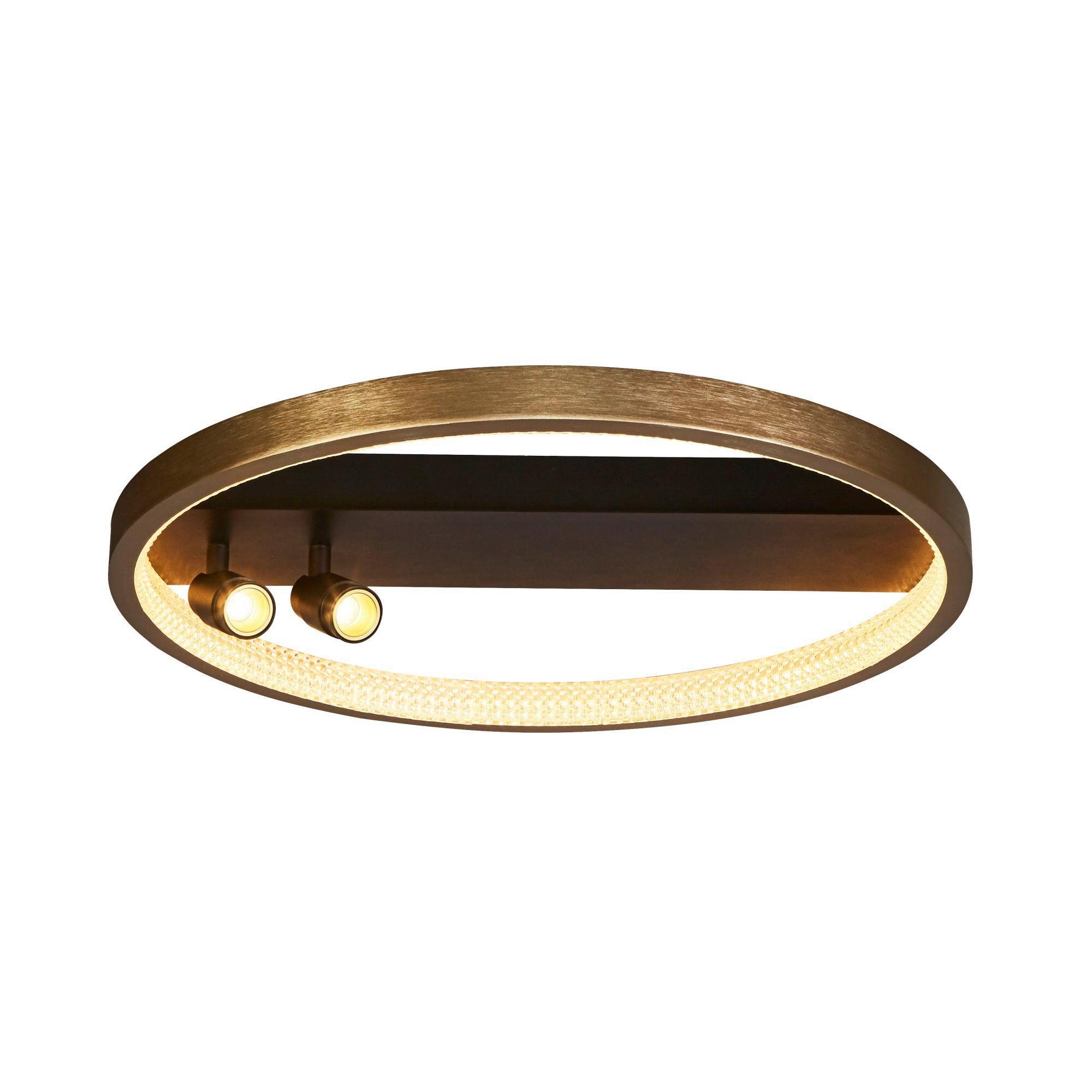 LED-Deckenleuchte 20228-2go - Goldfarben/Schwarz, Design, Kunststoff/Metall (50/9/50cm)