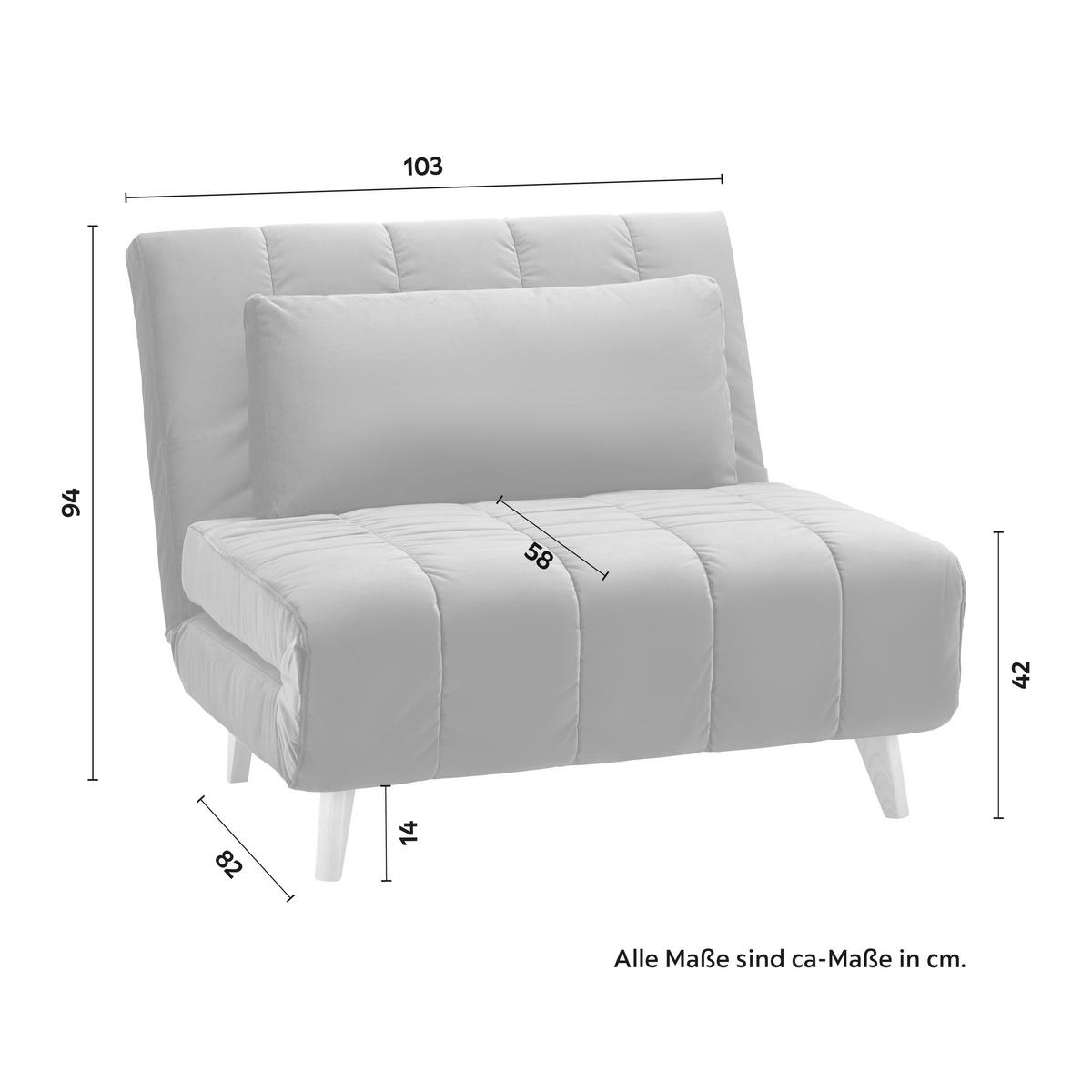 Rozkladacie kreslo Levin - modré - modrá/prírodná farba, Modern, drevo/textil (103/94/82cm) - P & B