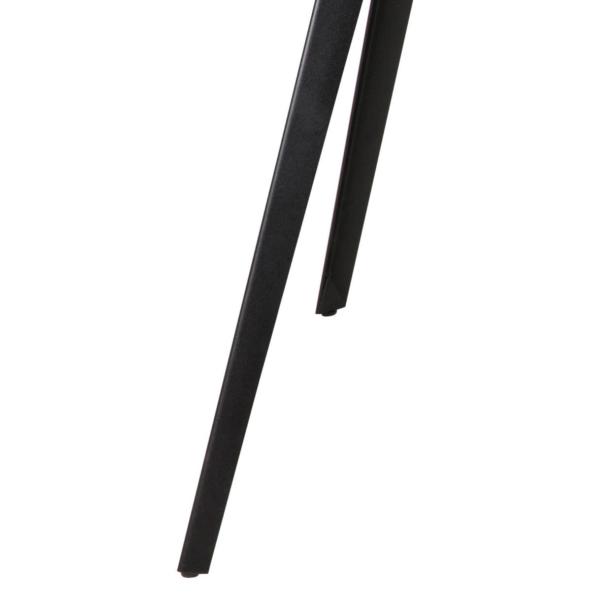 Esstisch Monti 180x90 cm Klarglas/Schwarz - Schwarz, Design, Glas/Metall (180/90/75cm) - MID.YOU