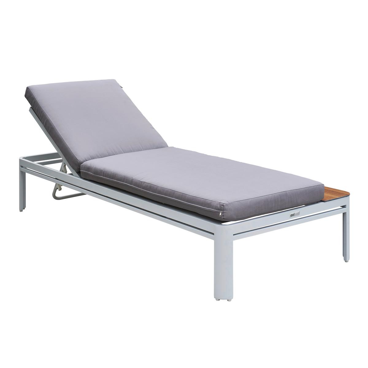 Gartenliege Kira - Eichefarben/Weiß, LIFESTYLE, Textil/Metall (200/89/32,5cm) - Ambia Garden