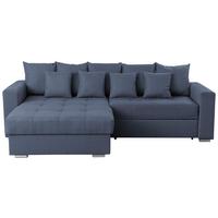 Ecksofa Flavio Blau S: 165x265cm - Blau/Silberfarben, Design, Textil (165/265cm) - MID.YOU