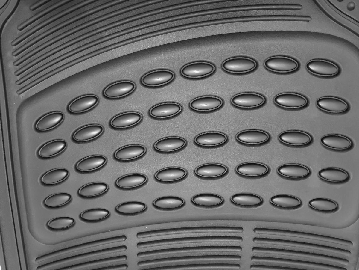 Fußmatten Auto 4-Tlg. Kunststoff BxL 43x73 cm - Schwarz, MODERN, Kunststoff