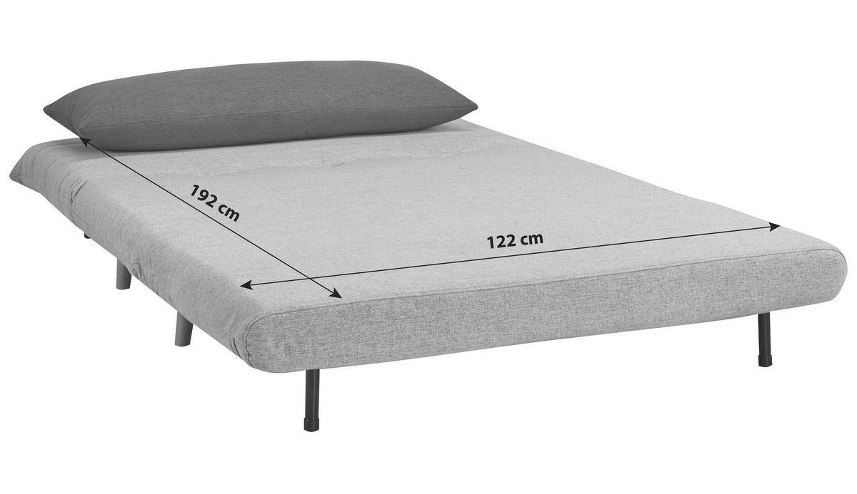 Kanapéágy "simon" Simon - világosszürke/sötétszürke, Modern, textil (125/84/91cm) - Ondega