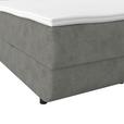 Polsterbett mit Matratze 200x200 London Grau - Schwarz/Grau, MODERN, Holzwerkstoff/Textil (200/200cm) - Luca Bessoni