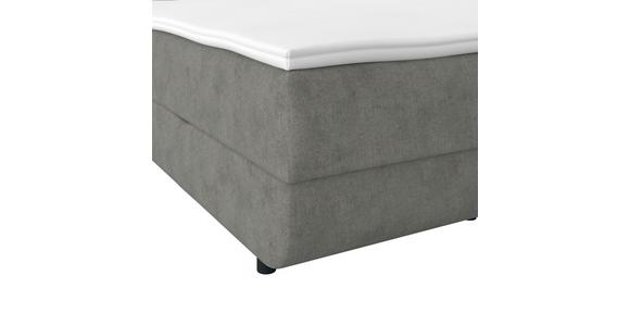 Polsterbett mit Matratze 200x200 London Grau - Schwarz/Grau, MODERN, Holzwerkstoff/Textil (200/200cm) - Luca Bessoni