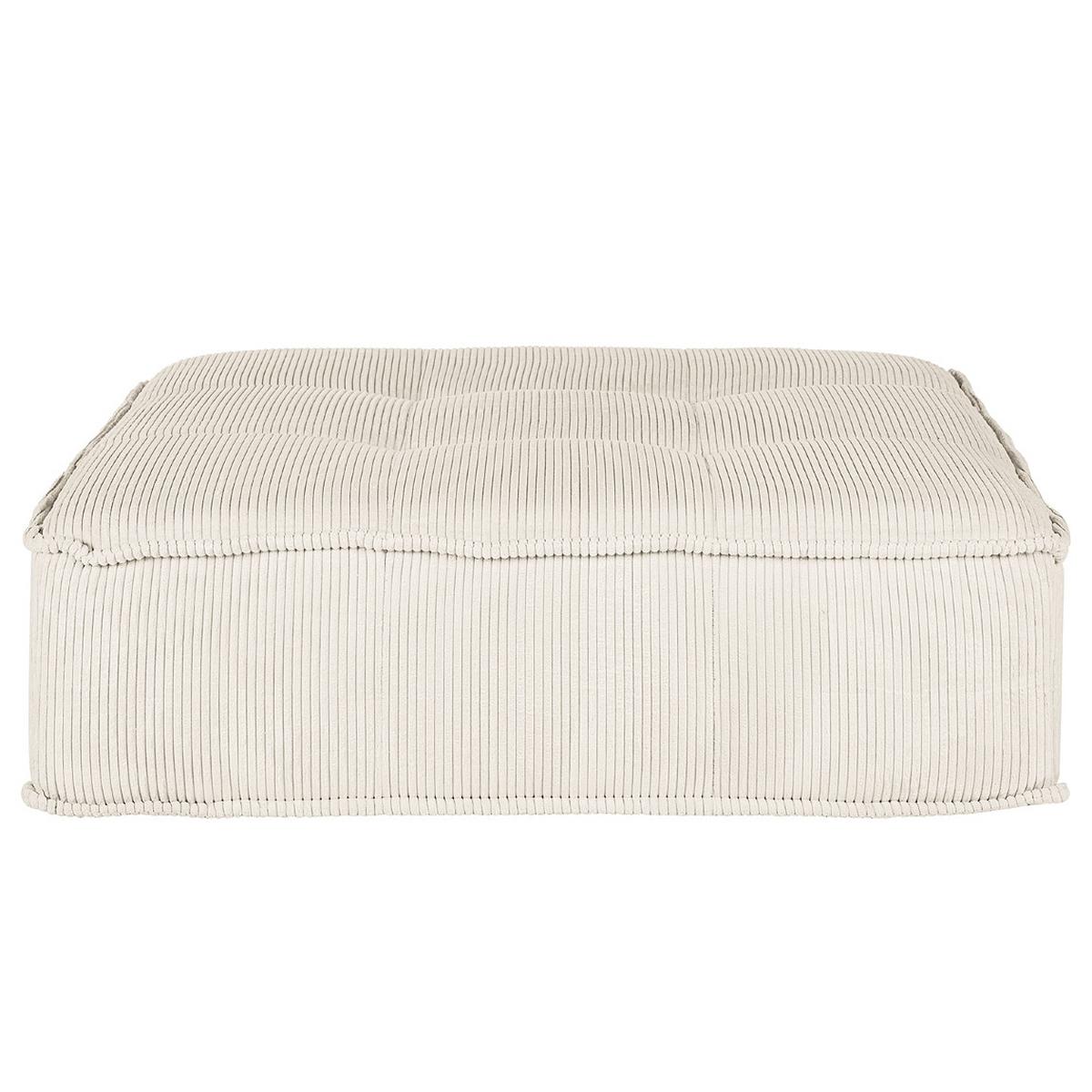 Sitzkissen Cordy, Wollweiß B: 128 cm - Weiß, MODERN, Textil (128/40/128cm) - Trendmanufaktur