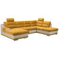 Sarokgarnitúra Seaside - mustársárga, Modern, textil (165/334/218cm) - Luca Bessoni
