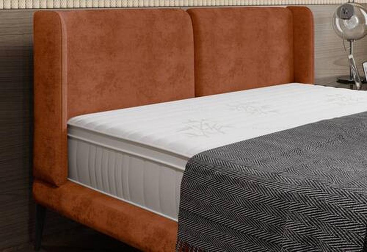 Polsterbett +matratze 180x200 Tessina Sorisso Rostfarben - Rostfarben/Creme, MODERN, Textil (180/200cm) - Livetastic