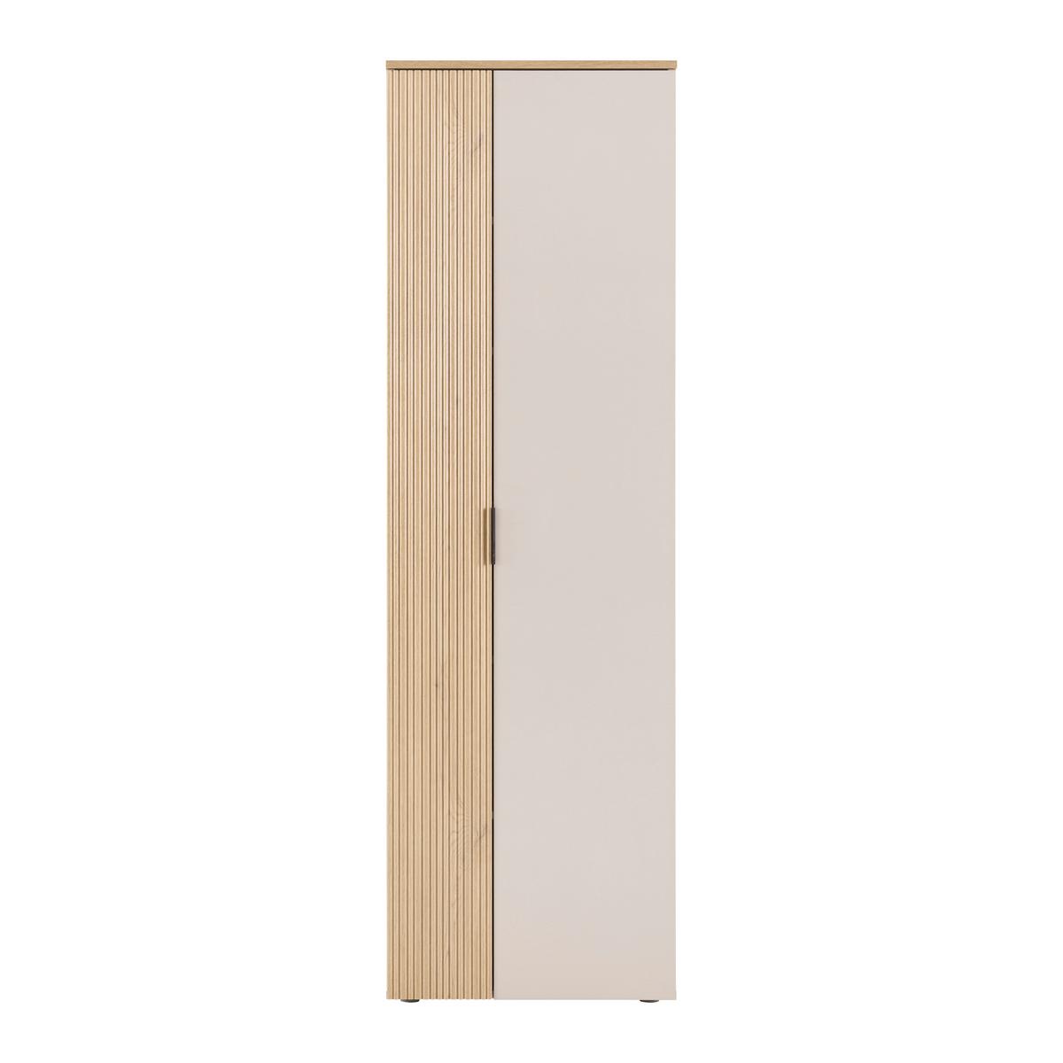 Predsieňová skriňa dekor dub/kašmír - čierna/kašmírová, Modern, kompozitné drevo/plast (60/195/40cm) - Mömax