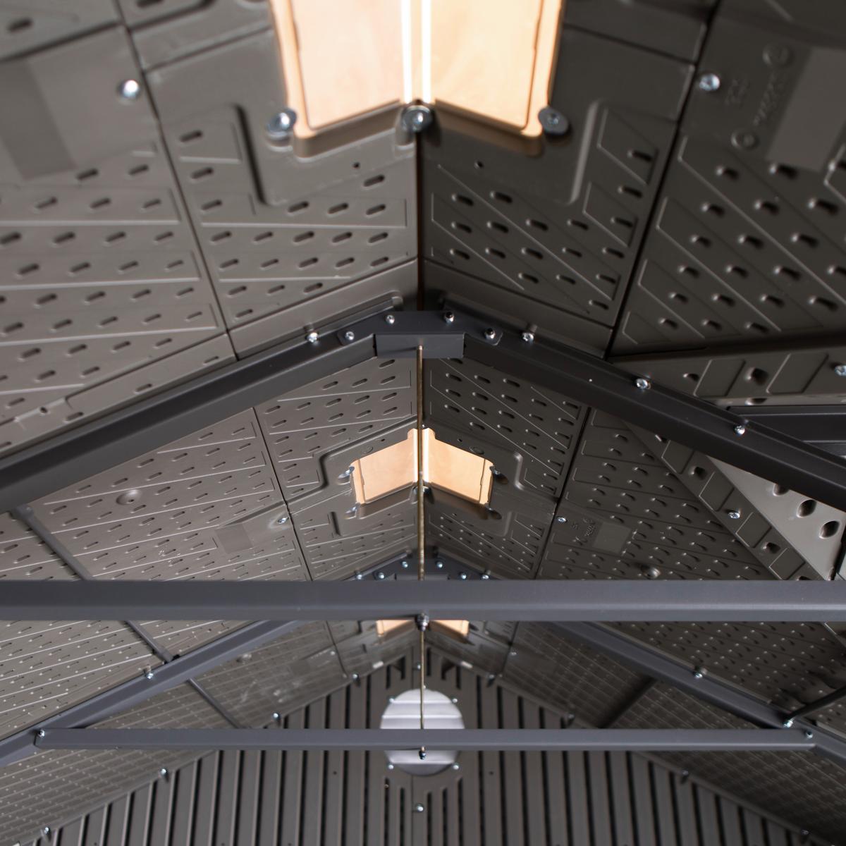 Gerätehaus versperrbar 305x244x244 cm - Dunkelgrau, Basics, Kunststoff (305/244/244cm)