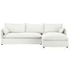 Ecksofa Toscana - Schwarz/Weiß, Trend, Textil (295/165cm) - Livetastic