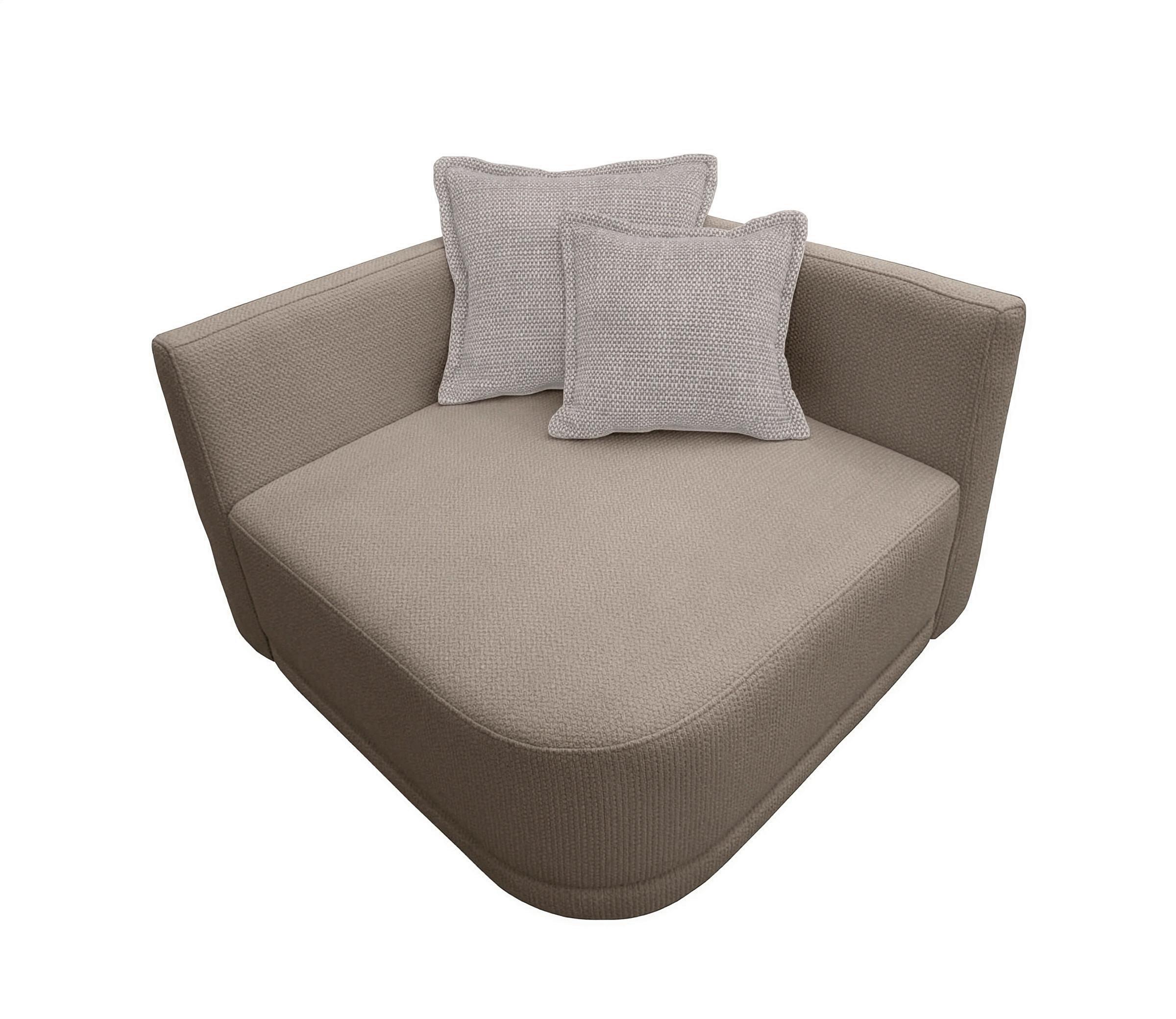 Sofa Zuri Goldbraun/creme, B: 110cm - Goldbraun/Creme, Trend, Textil (110/75/115cm) - Livetastic