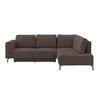 Ecksofa Veni Ecke R - Schwarz/Braun, MODERN, Textil (272/210cm) - Ondega