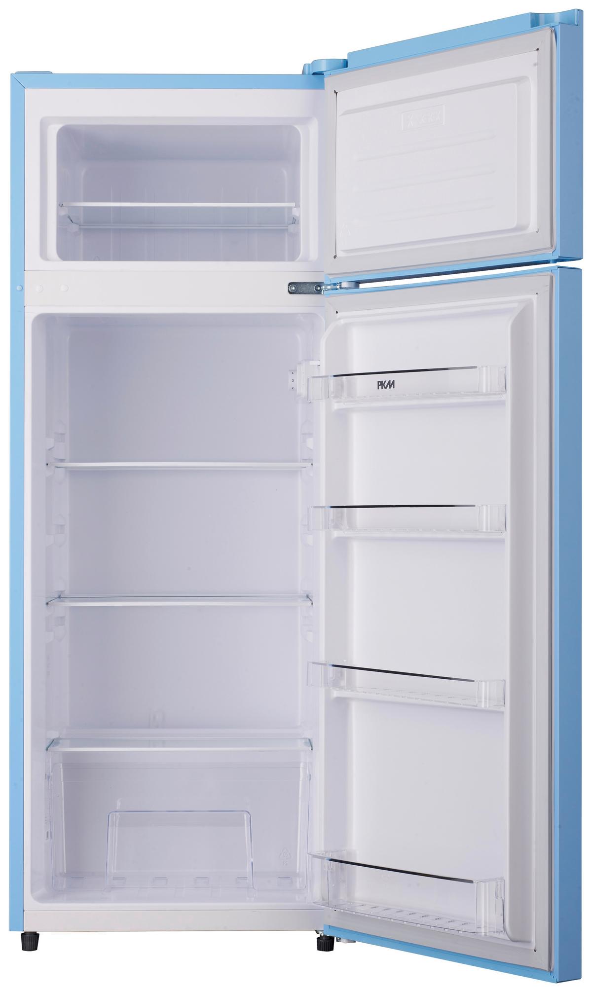Kühl-gefrier-kombination Gk210-2 Lb - Hellblau, Trend, Kunststoff/Metall (54/143/54,5cm) - PKM