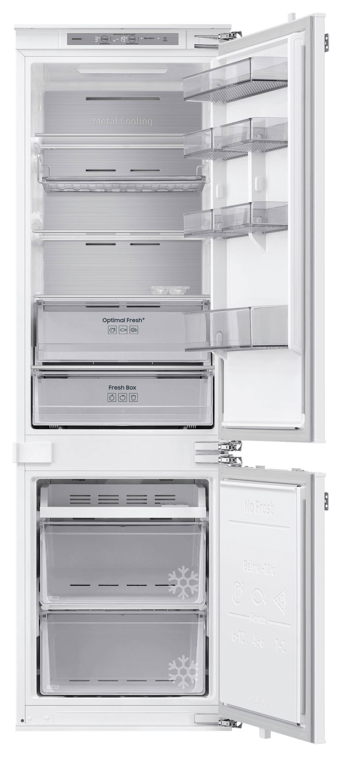 KÜHL-GEFRIER-KOMBINATION BRB80F26ADF0EF - Weiß, MODERN, Glas/Kunststoff (54/177,5/55cm) - Samsung